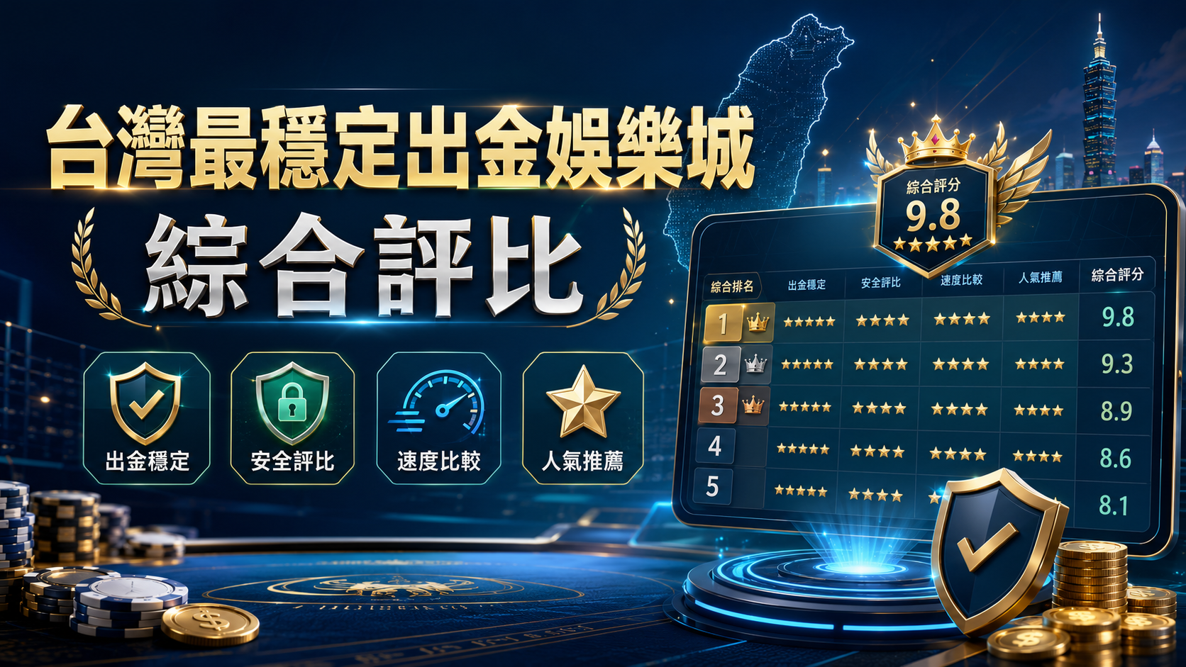 台灣最穩定出金娛樂城綜合評比